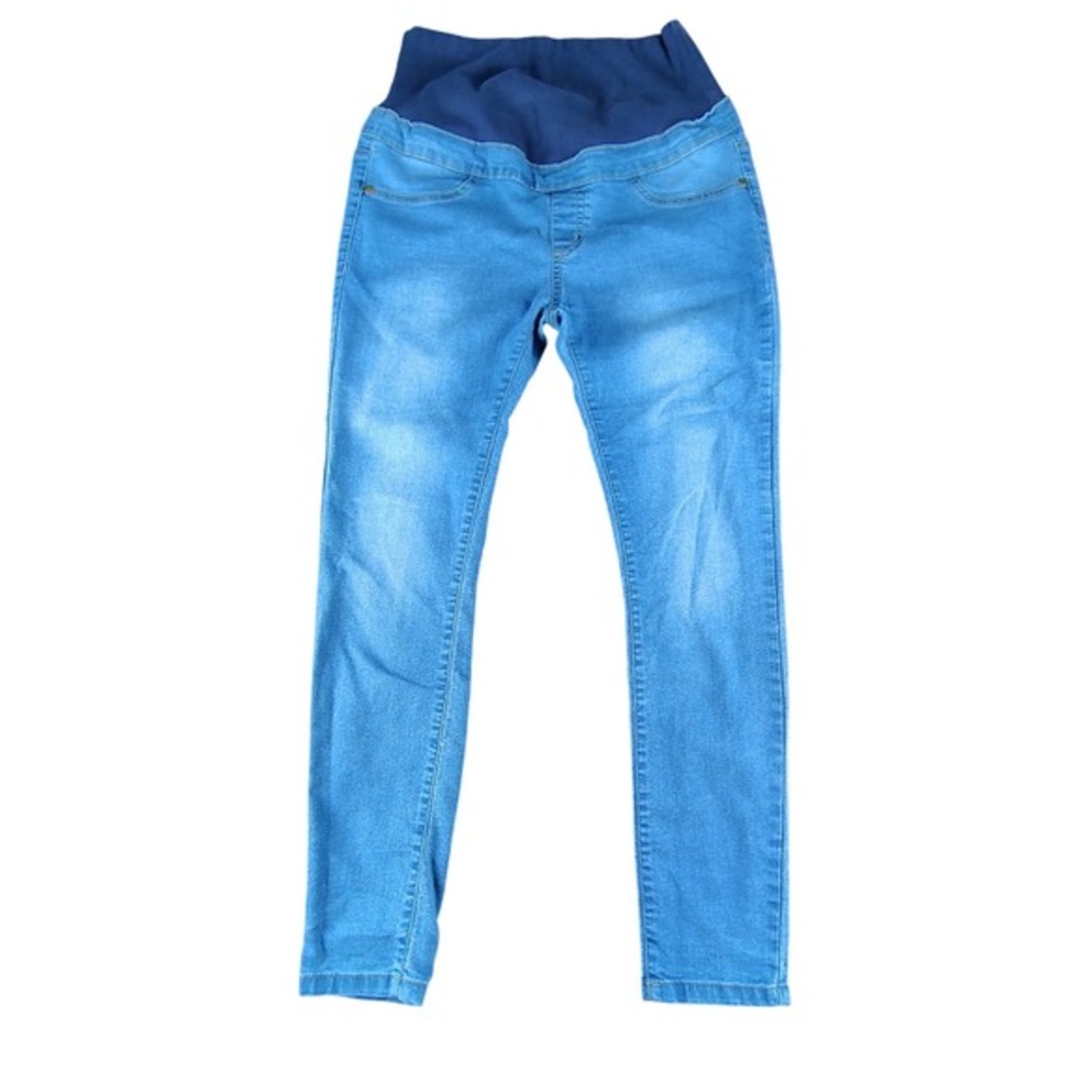 Boohoo‎ Maternity Skinny Jeans Over The Belly Blue Denim US 6 Medium Wash